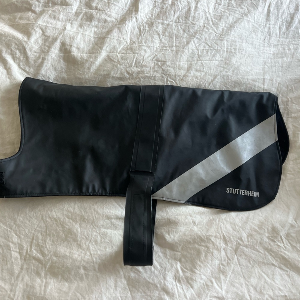 Stutterheim Black and Gray Dog Raincoat